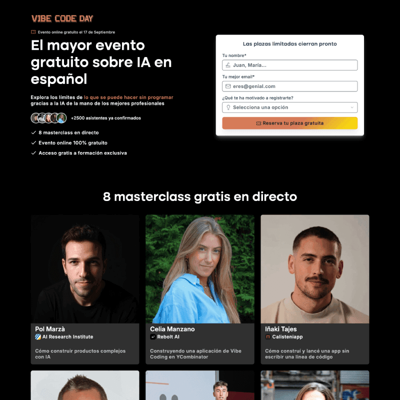 Nocodehackers landing page