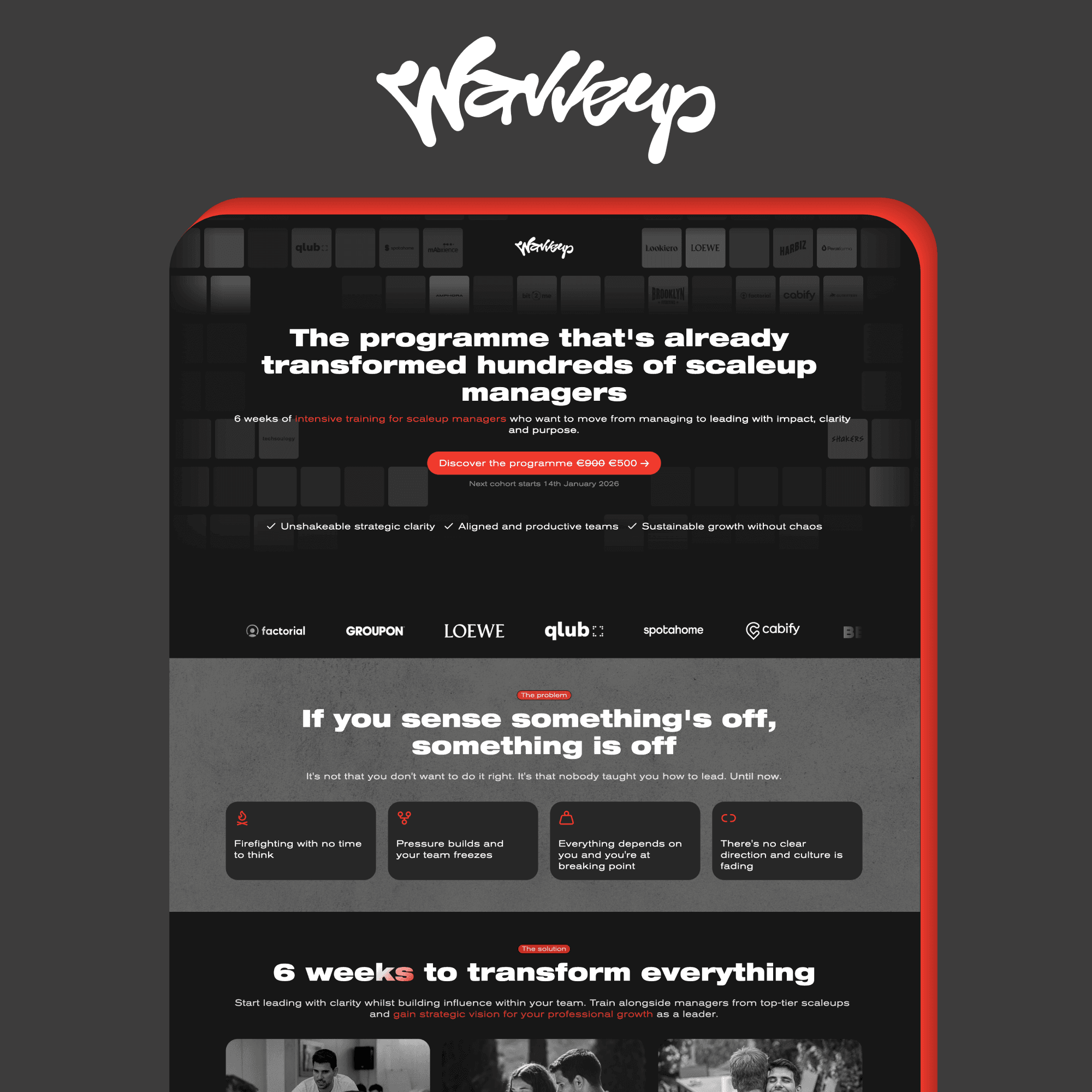 Wavveup landing page